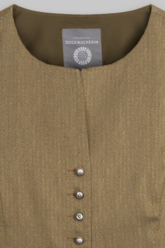 Rockmacherin Nanni Deininger Trachtenweste aus elastischem Baumwoll-Jacquard mit Baumwollfutter Black Friday Preise