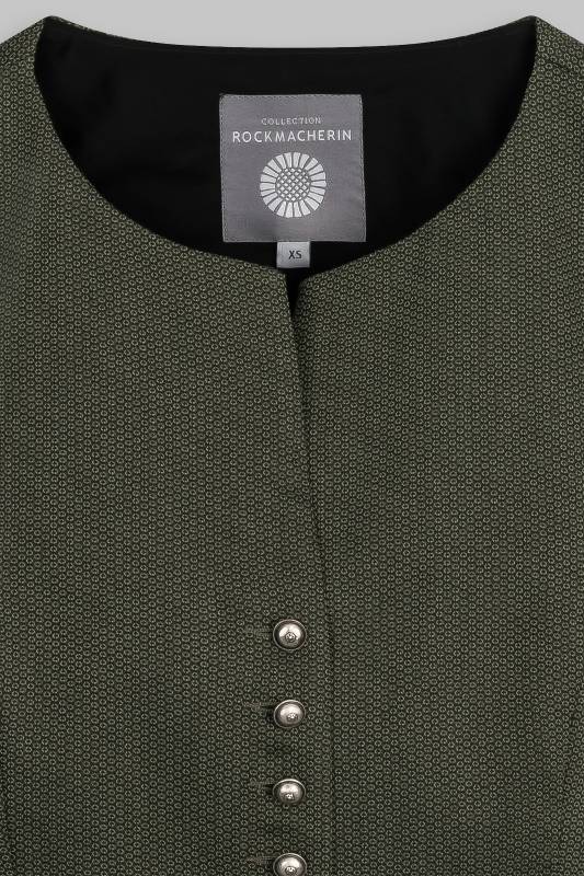 Rockmacherin Nanni Dreyer Trachtenweste aus elastischem Baumwoll-Jacquard mit Baumwollfutter Im Verkauf