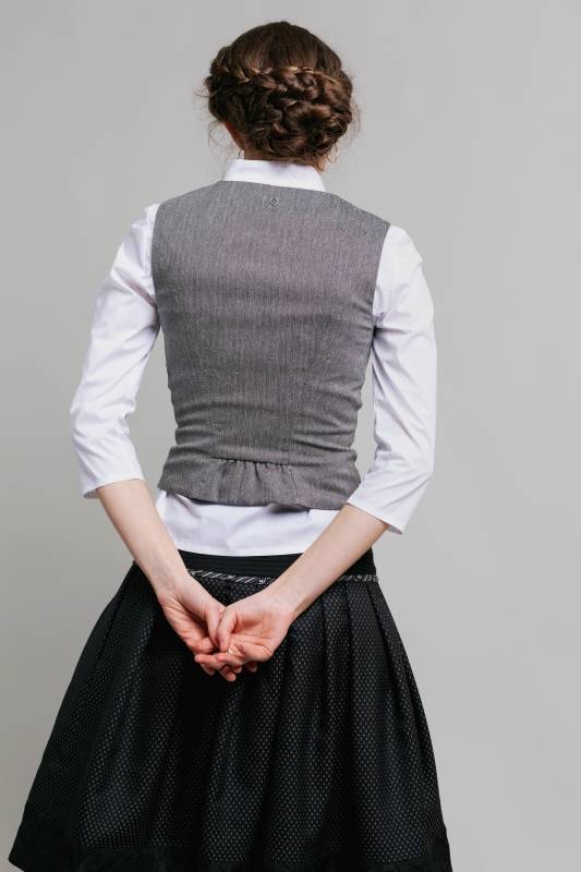 Rockmacherin Nanni Dobler Trachtenweste aus elastischem Baumwoll-Jacquard mit Baumwollfutter zollfrei