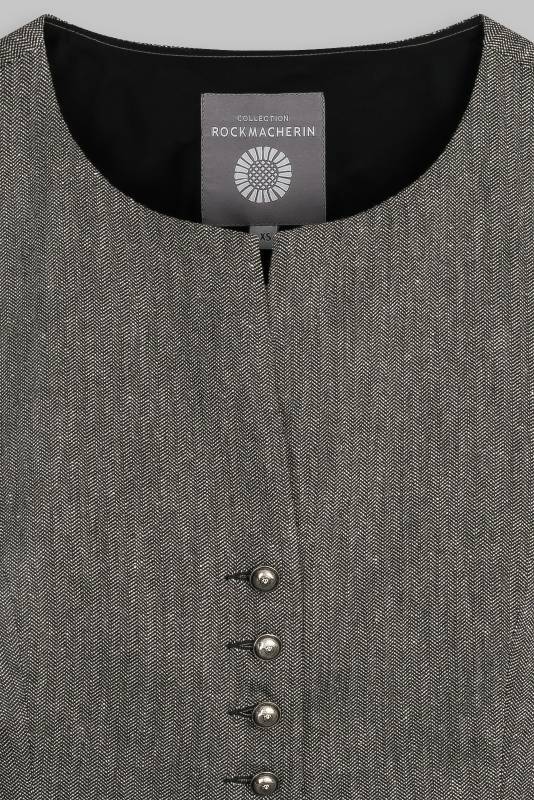 Rockmacherin Nanni Dobler Trachtenweste aus elastischem Baumwoll-Jacquard mit Baumwollfutter zollfrei