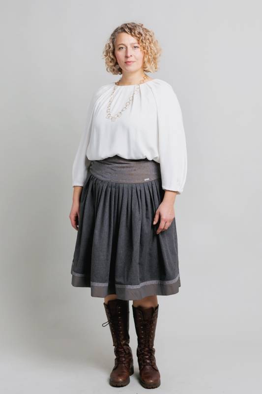 Rockmacherin Regula Elegante Damenbluse aus fließendem Viskoseflanell Online