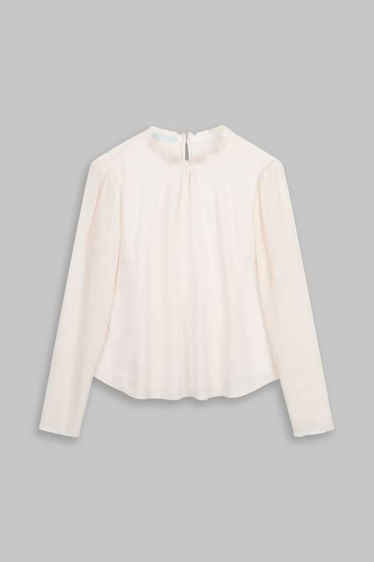 Rockmacherin Lucia Romantische Damenbluse aus Viskose-Crêpe im Angebot