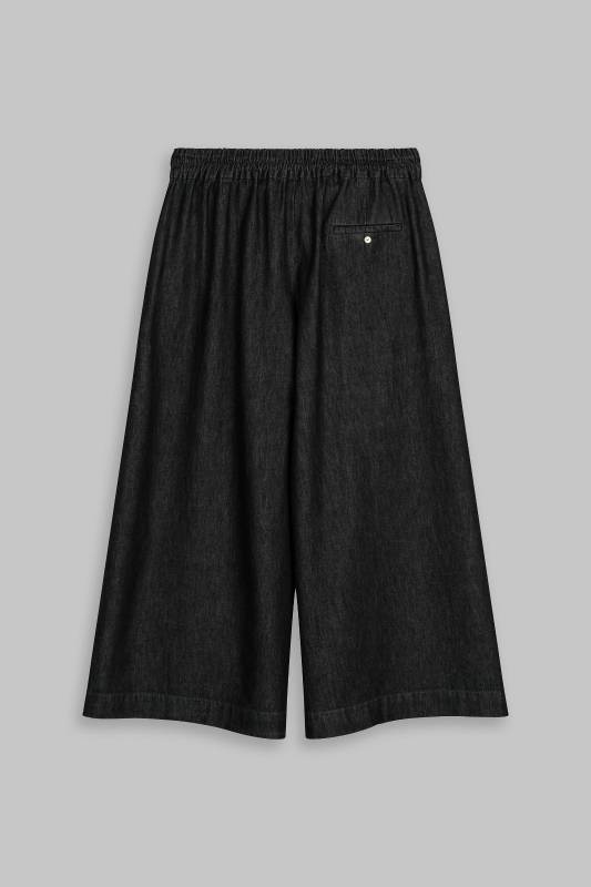 Rockmacherin Sempt Hosenrock aus weichem Denim mit Biesen und Gummizug Online Shopping