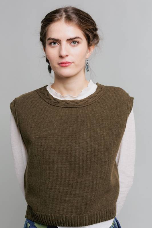Rockmacherin Ottilie Trachtiger Strickpullunder kurz und gerade geschnitten Cyber Monday