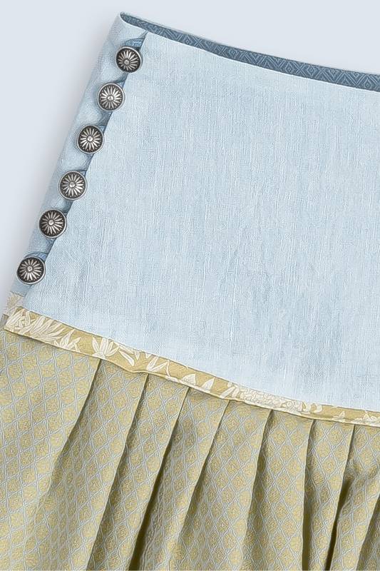 Rockmacherin Sonnastroi Trachtenrock mit Passe aus feinem Baumwolljacquard Heißer Verkauf