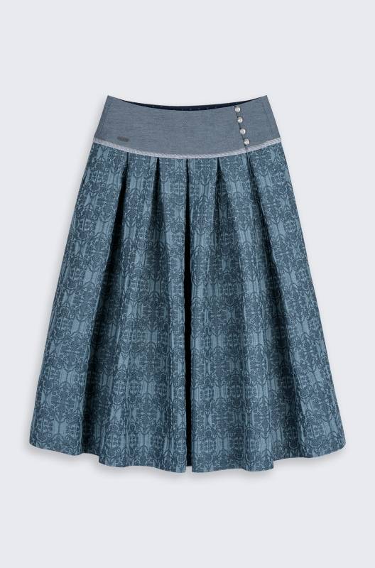 Rockmacherin Himmi Trachctenrock in Midilänge mit strukturiertem Jacquard Kauf eins, bekomm eins gratis