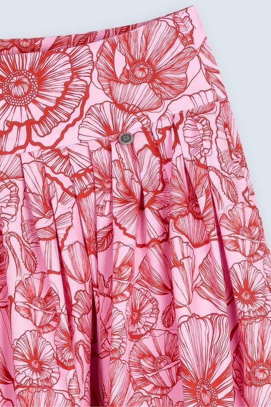 Rockmacherin Kalo lang Damenrock mit plakativem Blumenprint für Tracht und Moderne Tiefpreis