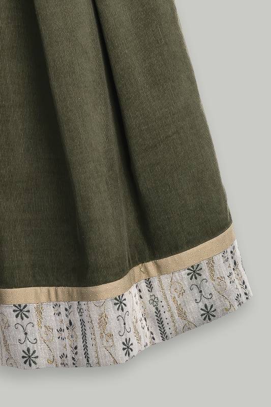 Rockmacherin Mooskissal Trachtenrock mit Feincord und Jacquardmuster im Saum Zeitbegrenzte Promotion