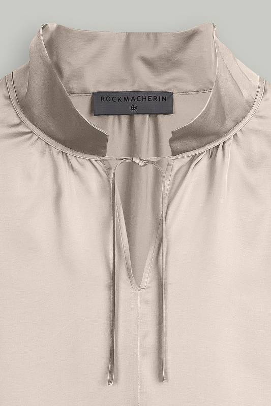 Rockmacherin Hilla Damenbluse oversized aus Viskosesatin Black Friday