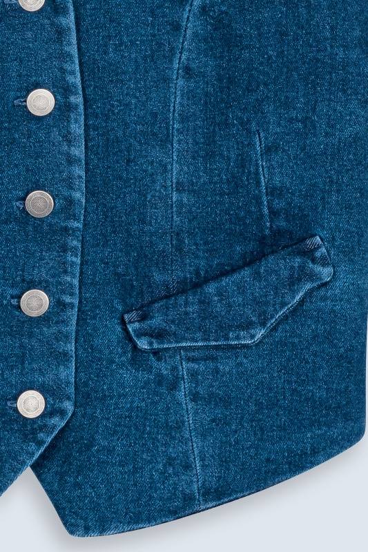 Rockmacherin Resal Damenweste aus Denim im klassischen Stil Zeitlich begrenztes Angebot