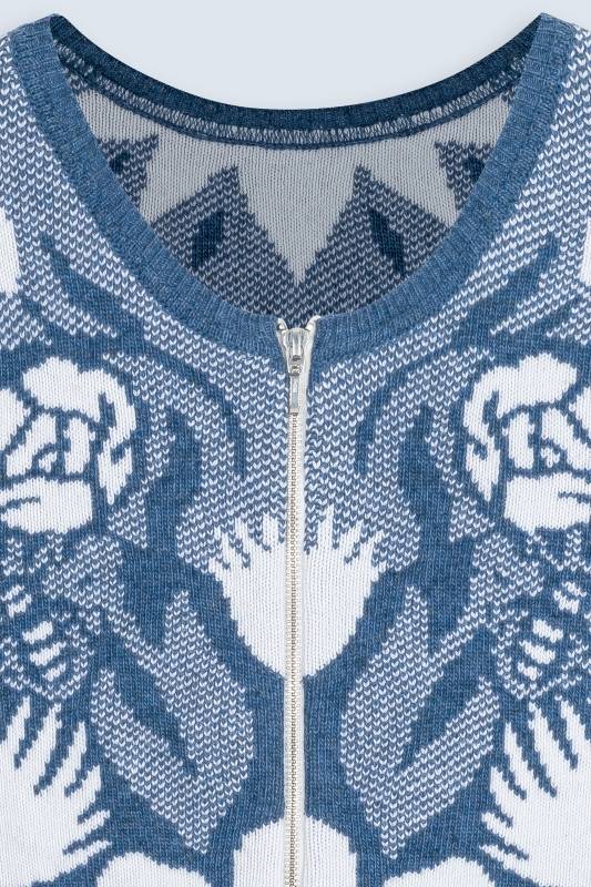Rockmacherin Wally Strickweste mit Jacquardmuster und Reißverschluss Begrenzte Freigabe