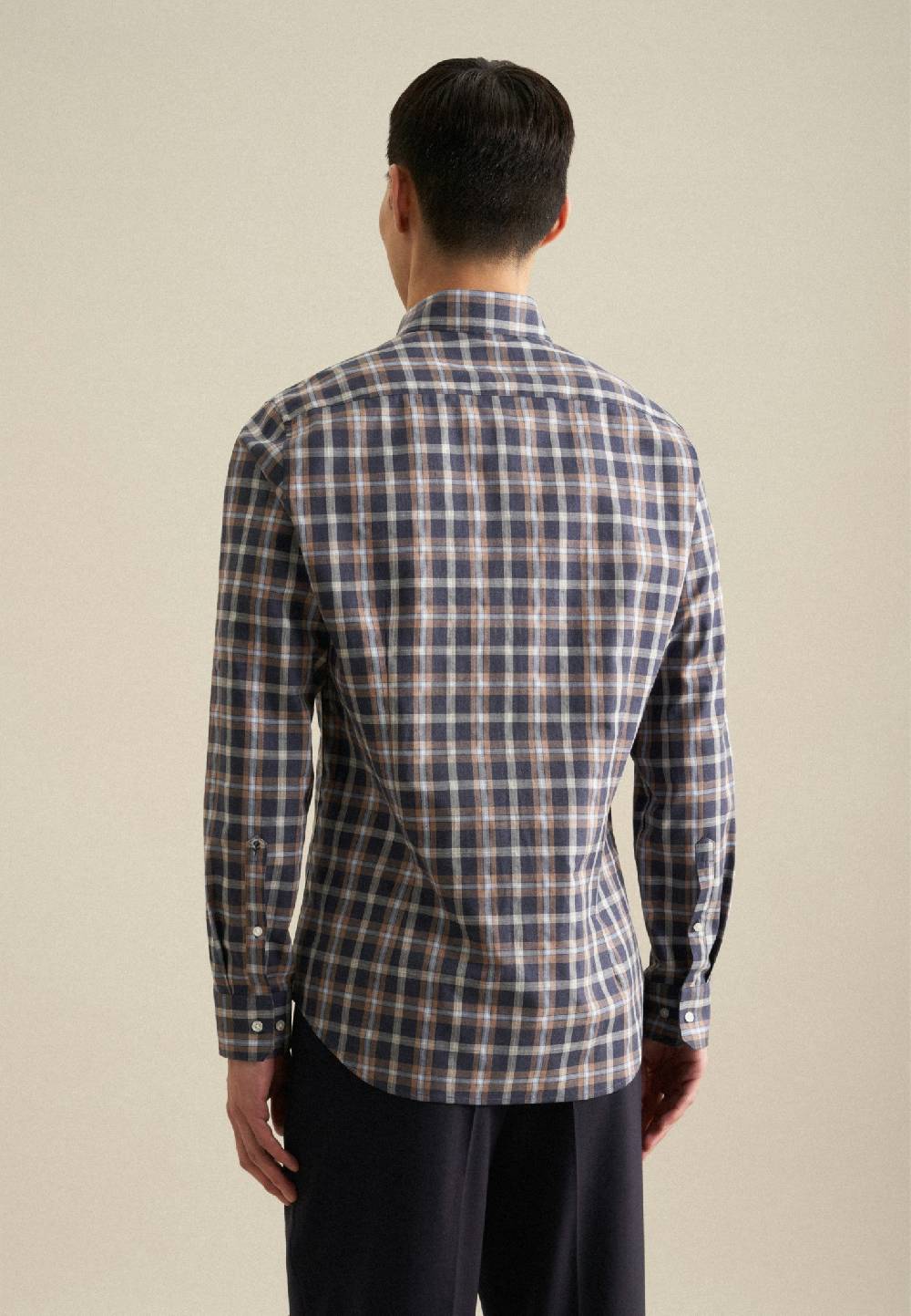 Seidensticker Fil a fil Flanellhemd in Shaped mit Button-Down-Kragen Verkauf