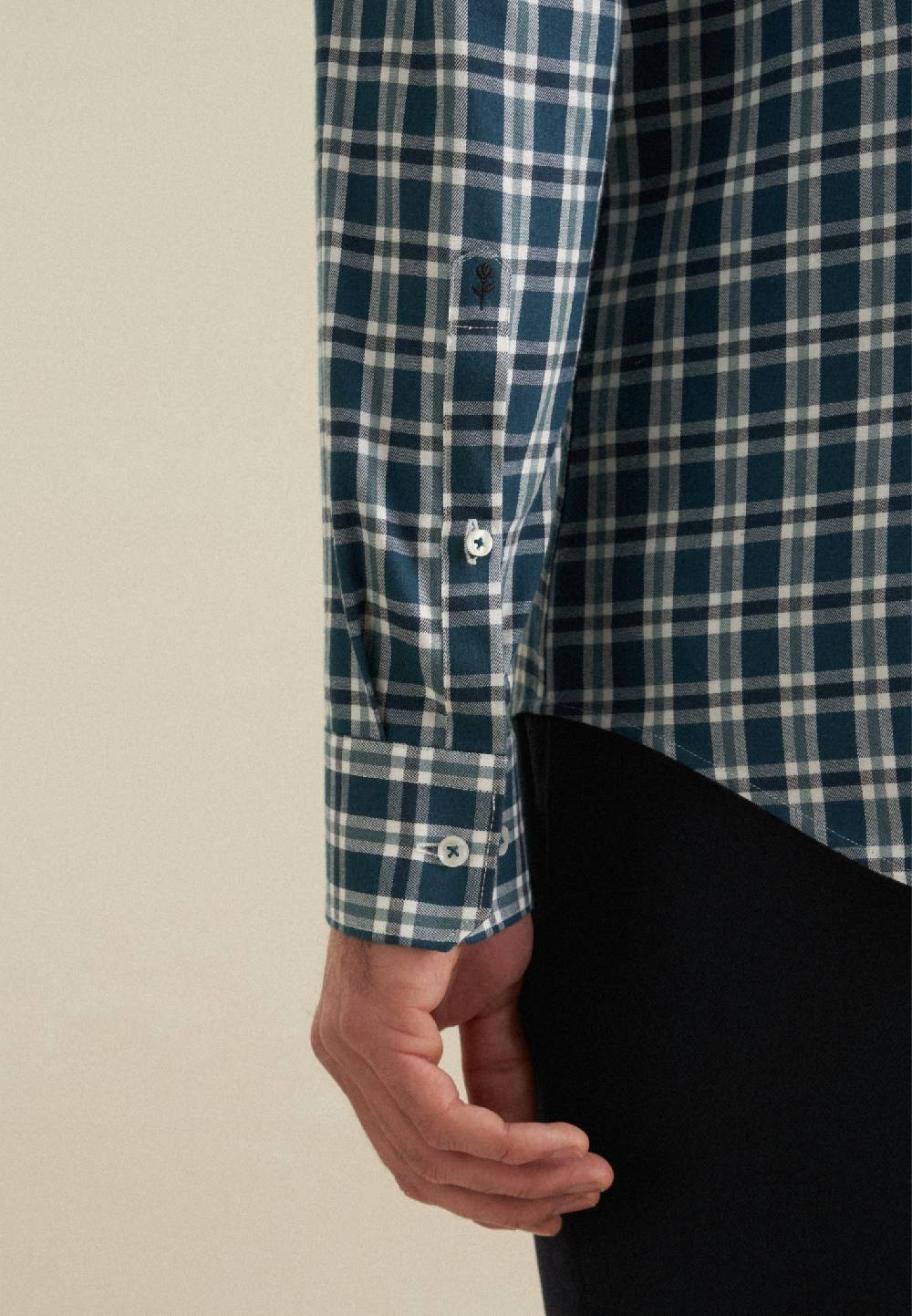 Seidensticker Flanell Flanellhemd in Slim mit Button-Down-Kragen Fabrikpreis