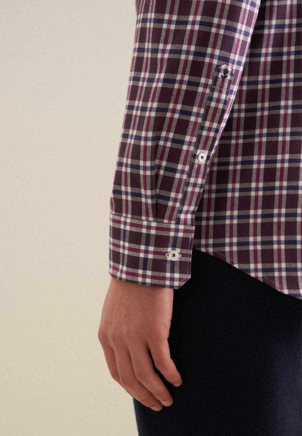 Seidensticker Flanell Flanellhemd in Slim mit Button-Down-Kragen Sonderangebot