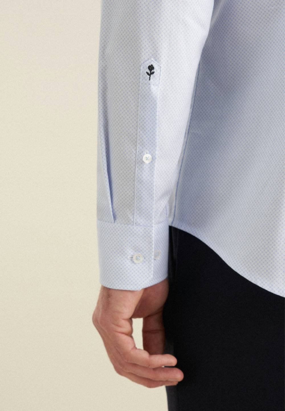 Seidensticker Twill Business Hemd in Shaped mit Kentkragen und extra langem Arm Blitzangebot