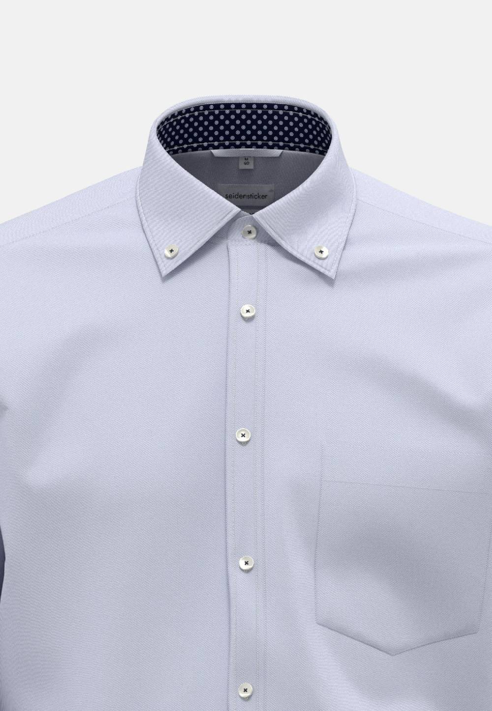 Seidensticker Bügelfreies Twill Business Hemd in Regular mit Button-Down-Kragen Kostenlose Rückgabe