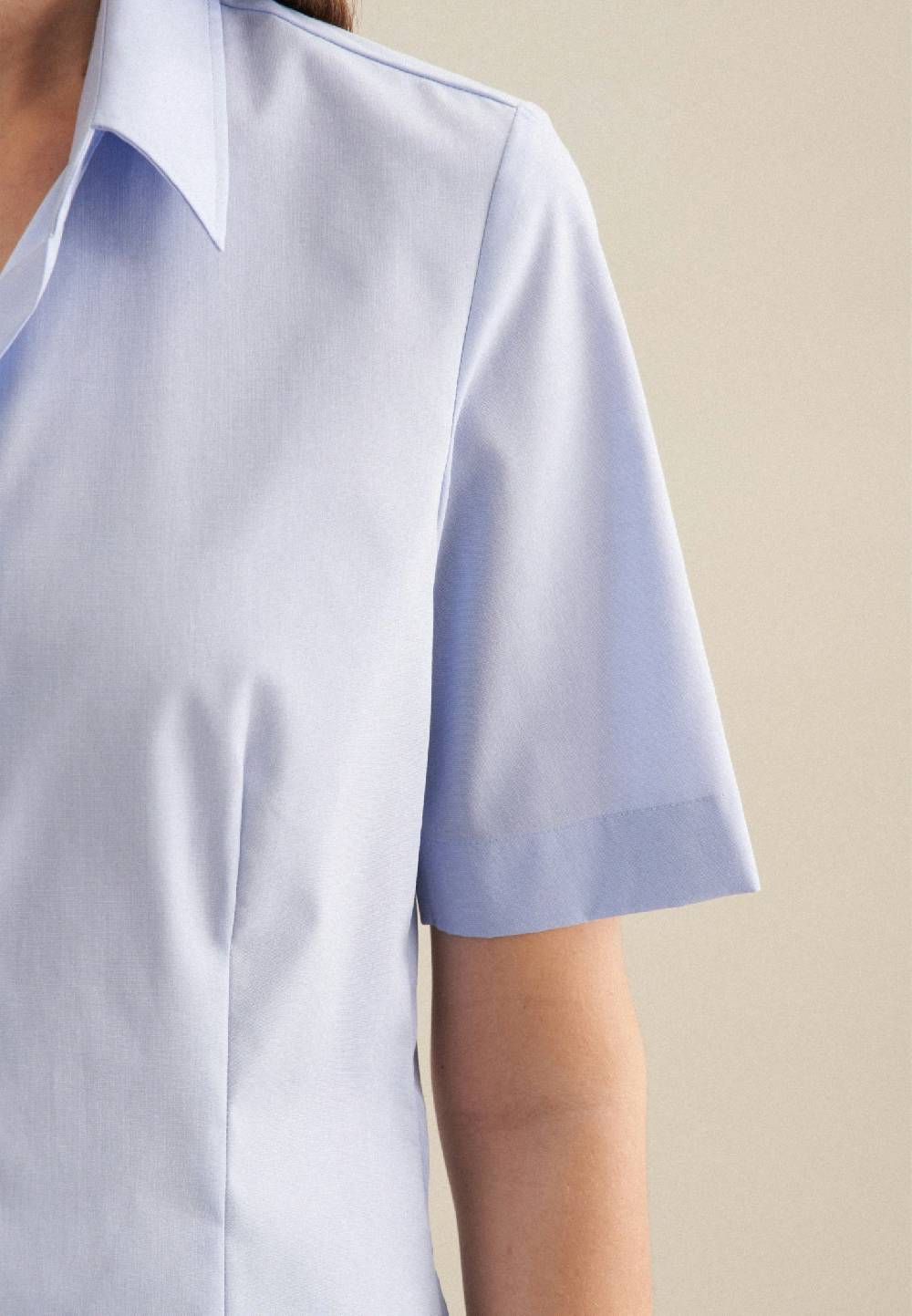 Seidensticker Bügelfreie Kurzarm Fil a fil Hemdbluse Tägliche Deals