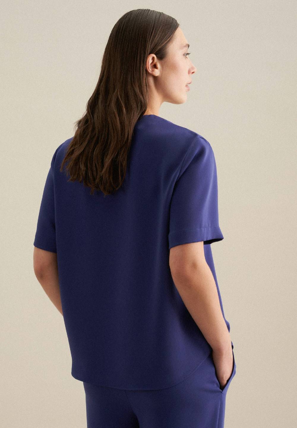 Seidensticker V-Neck Shirtbluse Regular Super Sparpreis