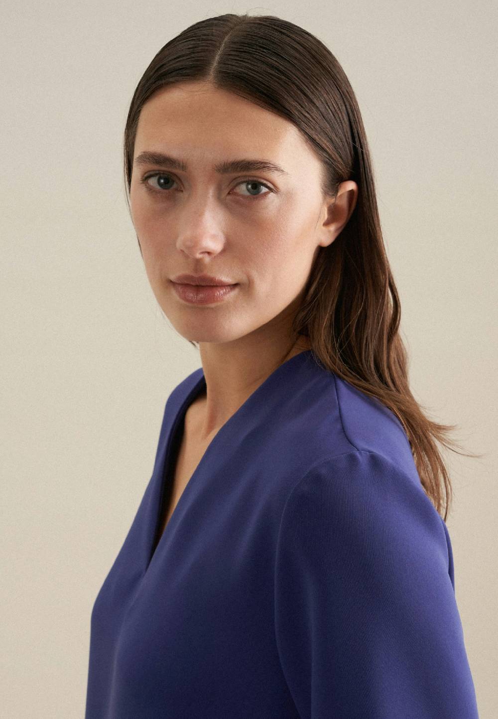 Seidensticker V-Neck Shirtbluse Regular Super Sparpreis