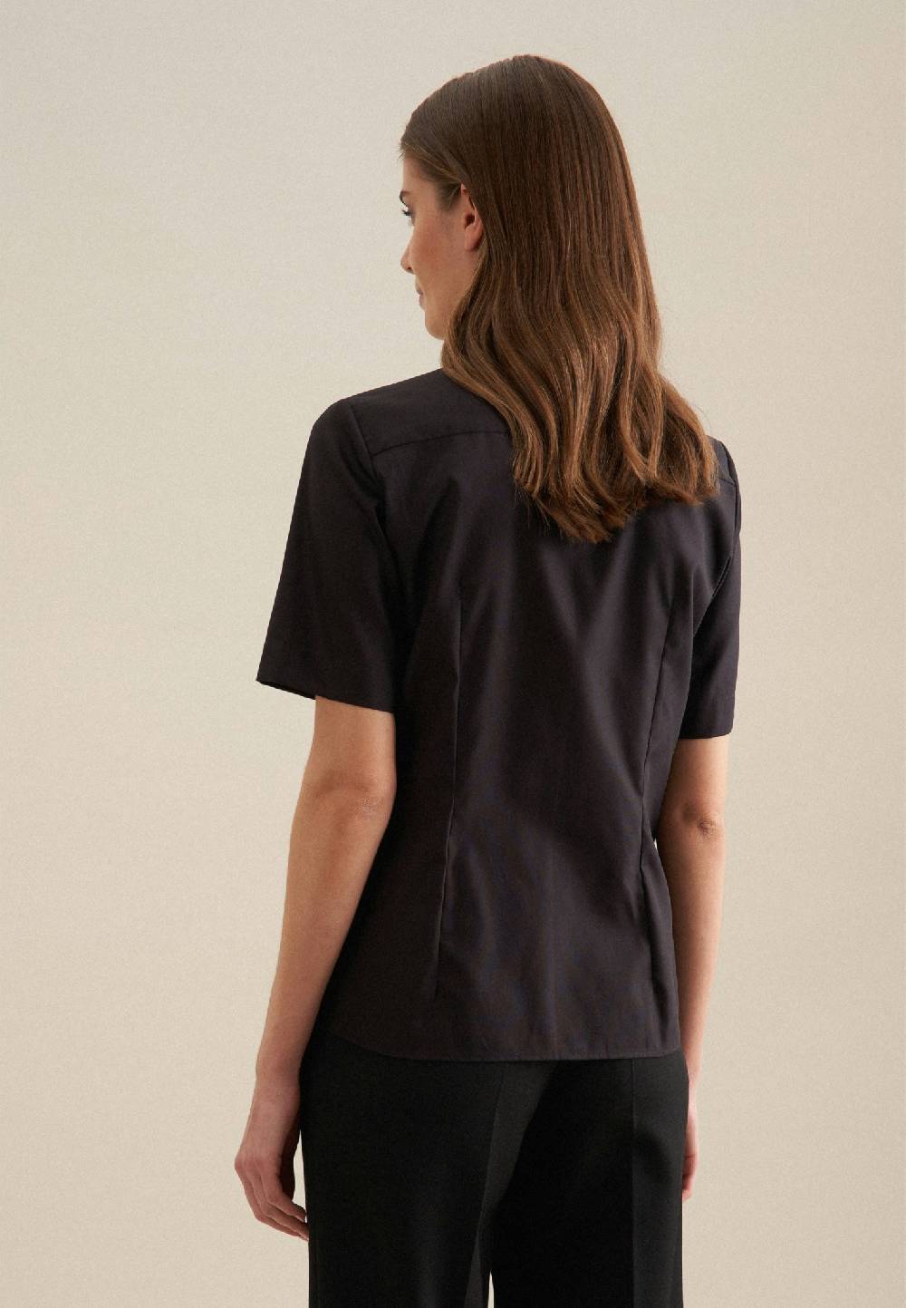 Seidensticker Bügelfreie Kurzarm Fil a fil Hemdbluse Bis zu 50% Rabatt
