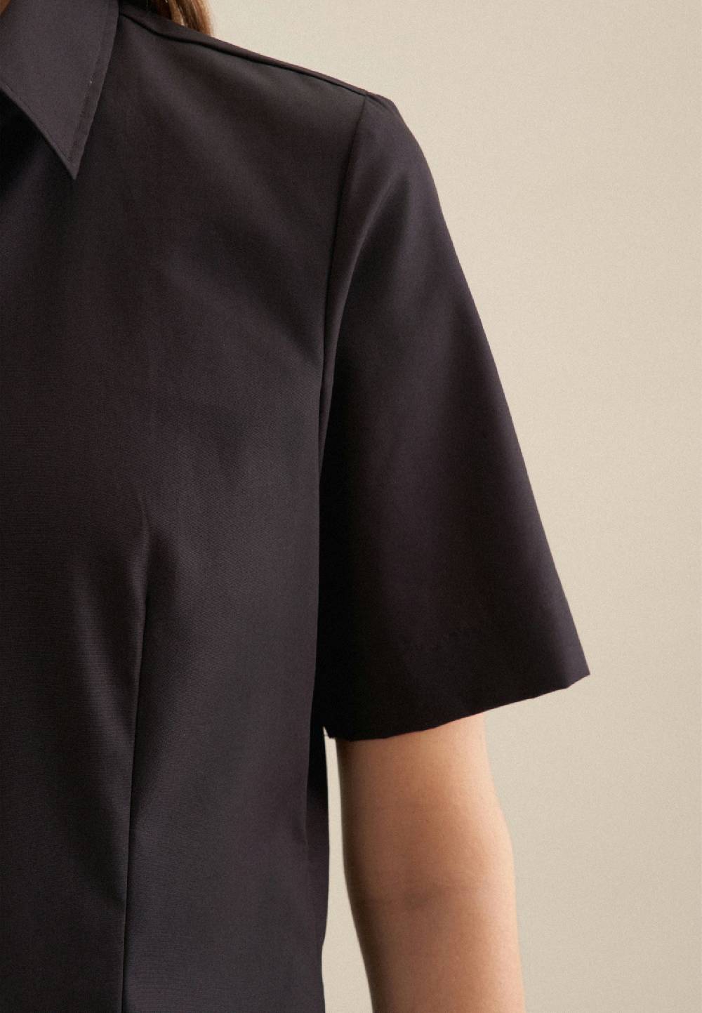 Seidensticker Bügelfreie Kurzarm Fil a fil Hemdbluse Bis zu 50% Rabatt