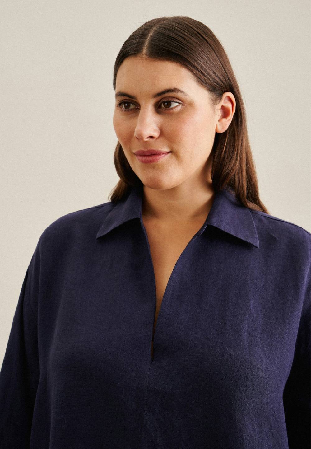 Seidensticker Curvy Kragen Kleid Oversized Rabatt