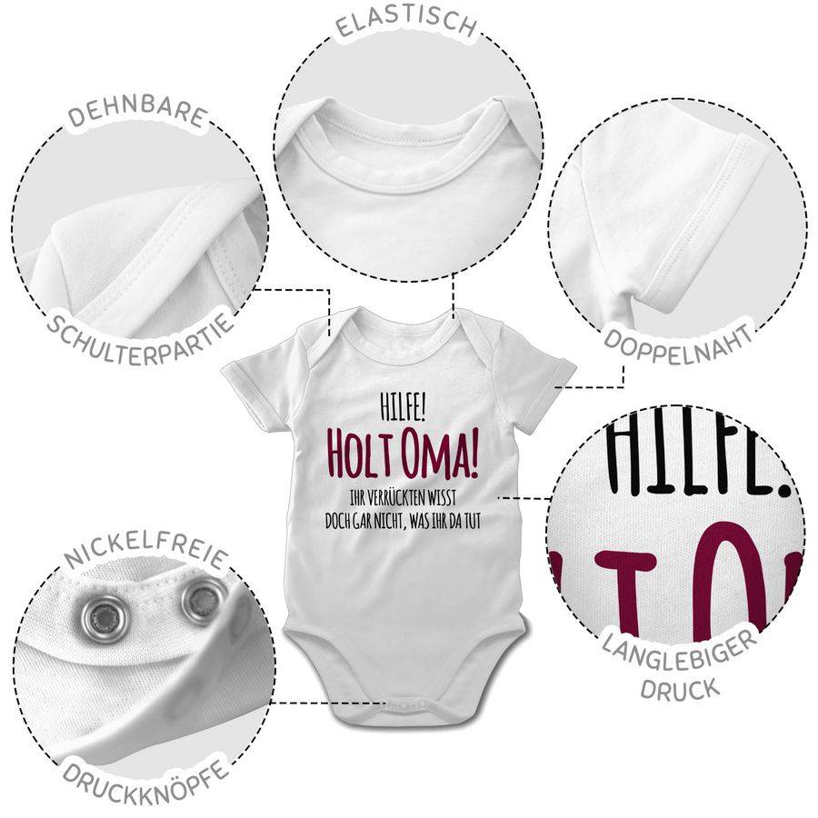 Shirtracer Hilfe Holt Oma - Geschenk Geburt Omi Shirts & Mehr Shirtracer Letzter Tag
