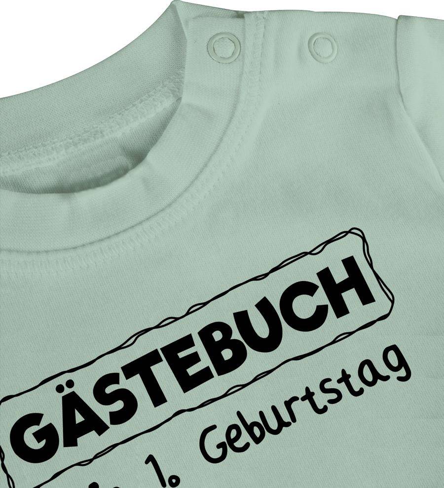Shirtracer Gästebuch Mein erster Geburtstag schwarz Shirts & Mehr Shirtracer Angebote