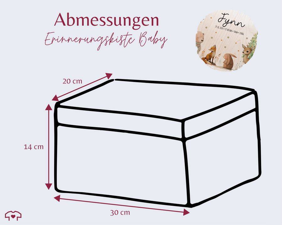 Shirtracer Baby Geschenk Erinnerungsbox Waldtiere Holzkiste zur Geburt Personalisiert mit Shirtracer Hotsell