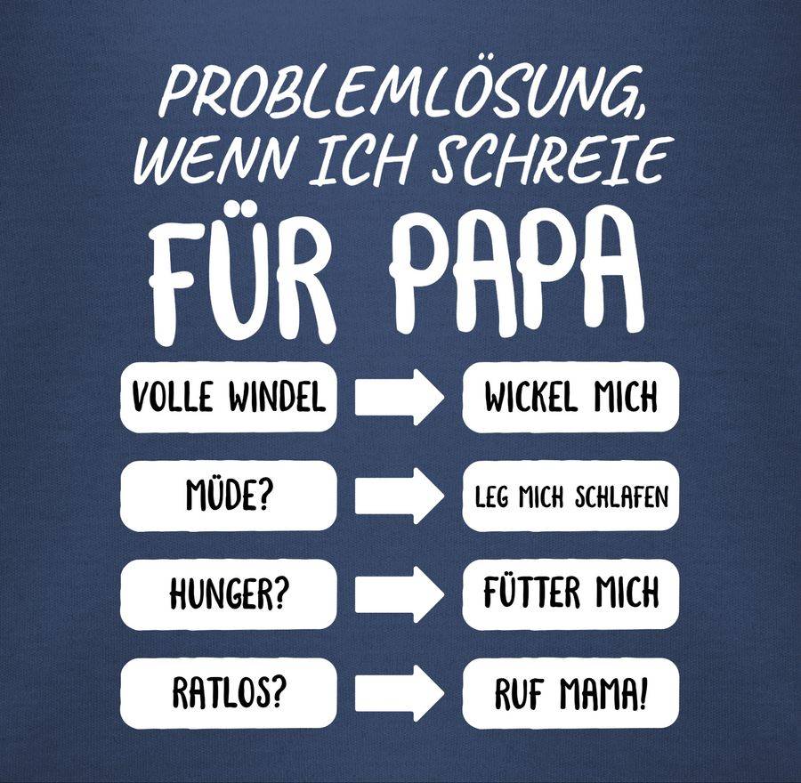 Shirtracer Problemlösung wenn ich schreie für Papa weiß Shirts & Mehr Shirtracer Fabrik Onlineshop