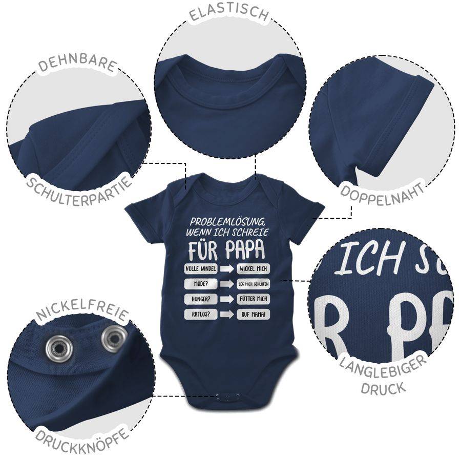 Shirtracer Problemlösung wenn ich schreie für Papa weiß Shirts & Mehr Shirtracer Fabrik Onlineshop