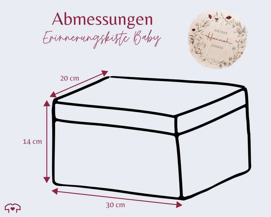 Shirtracer Taufe Erinnerungsbox aus Holz für Kinder und Babys Erinnerungen Taufe Perfek Shirtracer Günstig kaufen