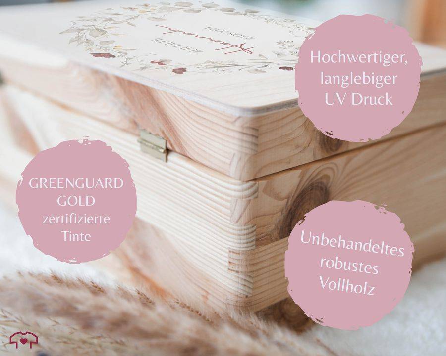 Shirtracer Taufe Erinnerungsbox aus Holz für Kinder und Babys Erinnerungen Taufe Perfek Shirtracer Günstig kaufen