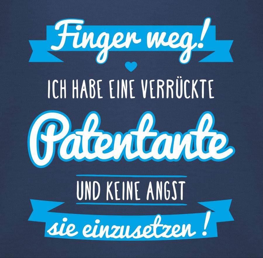 Shirtracer Ich habe eine verrückte Patentante blau: T-Shirt Turnbeutel Shirtracer Exklusive Angebote