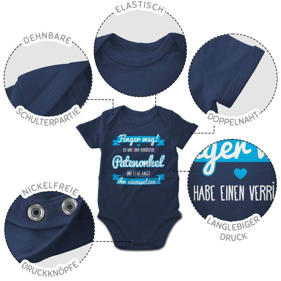 Shirtracer Ich habe einen verrückten Patenonkel blau Shirts & Mehr Shirtracer Tiefpreis