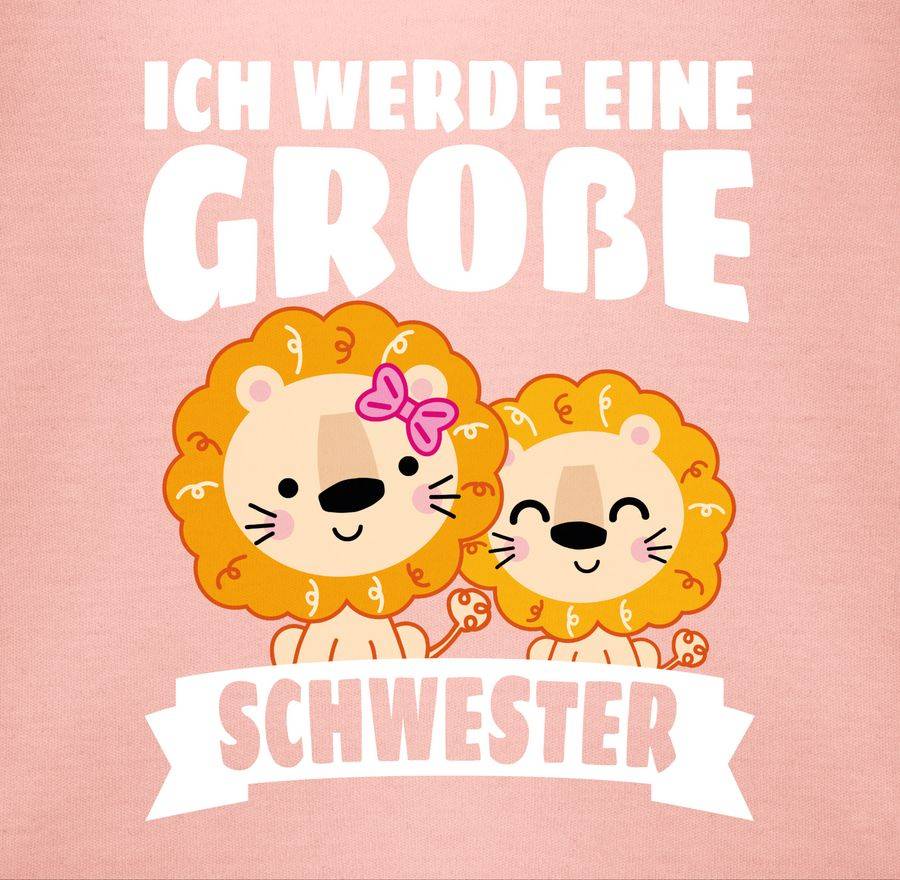 Shirtracer Ich werde eine große Schwester mit Löwen - weiß: T-Shirt Rucksack Shirtracer Bis zu 50% Rabatt