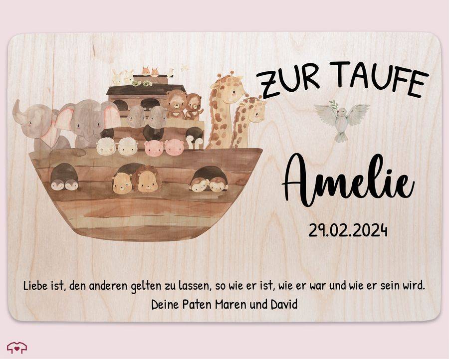 Shirtracer Zur Taufe mit Spruch Arche Noah Erinnerungskiste Taufe Shirtracer Bis zu 65% Rabatt