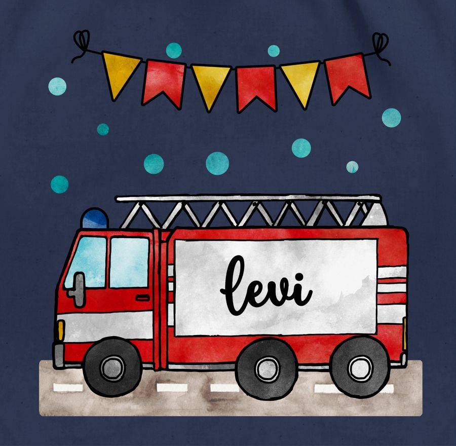 Shirtracer Feuerwehrauto - Geschenk: Tshirt Turnbeutel Shirtracer Fabrikladen