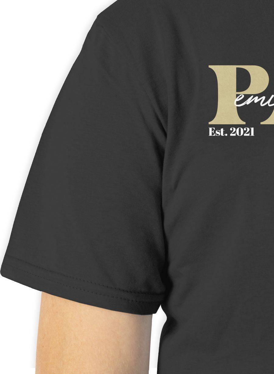 Shirtracer PAPA Geschenk mit Namen Kinder Datum Geburtsjahr Weihnachten Geburtstag: T-Shirt Shirtracer Speichern exportieren