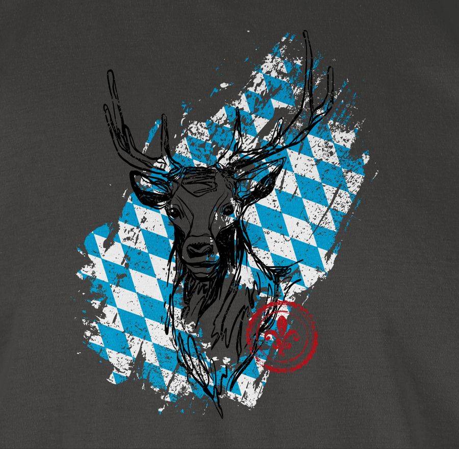 Shirtracer Hirsch mit bayrischem Muster Shirts & Mehr Shirtracer Rabatte dieses Monats