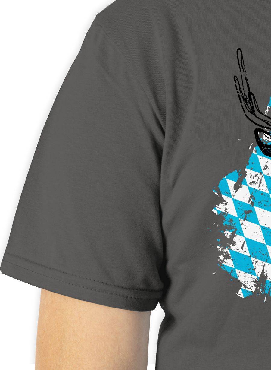 Shirtracer Hirsch mit bayrischem Muster Shirts & Mehr Shirtracer Rabatte dieses Monats