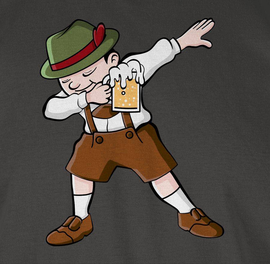 Shirtracer Dabbing Character in Lederhosen: Tshirt Rucksack Shirtracer Online