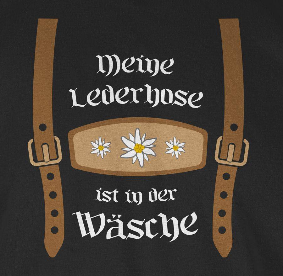 Shirtracer Meine Lederhose ist in der Wäsche Edelweiß: Tshirt Rucksack Shirtracer Black Friday