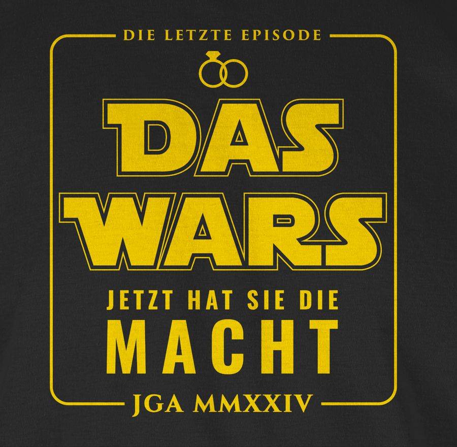 Shirtracer JGA 2024 Das Wars Jetzt hat sie die Macht: T-Shirt Gym Bag Shirtracer Weihnachtsangebot