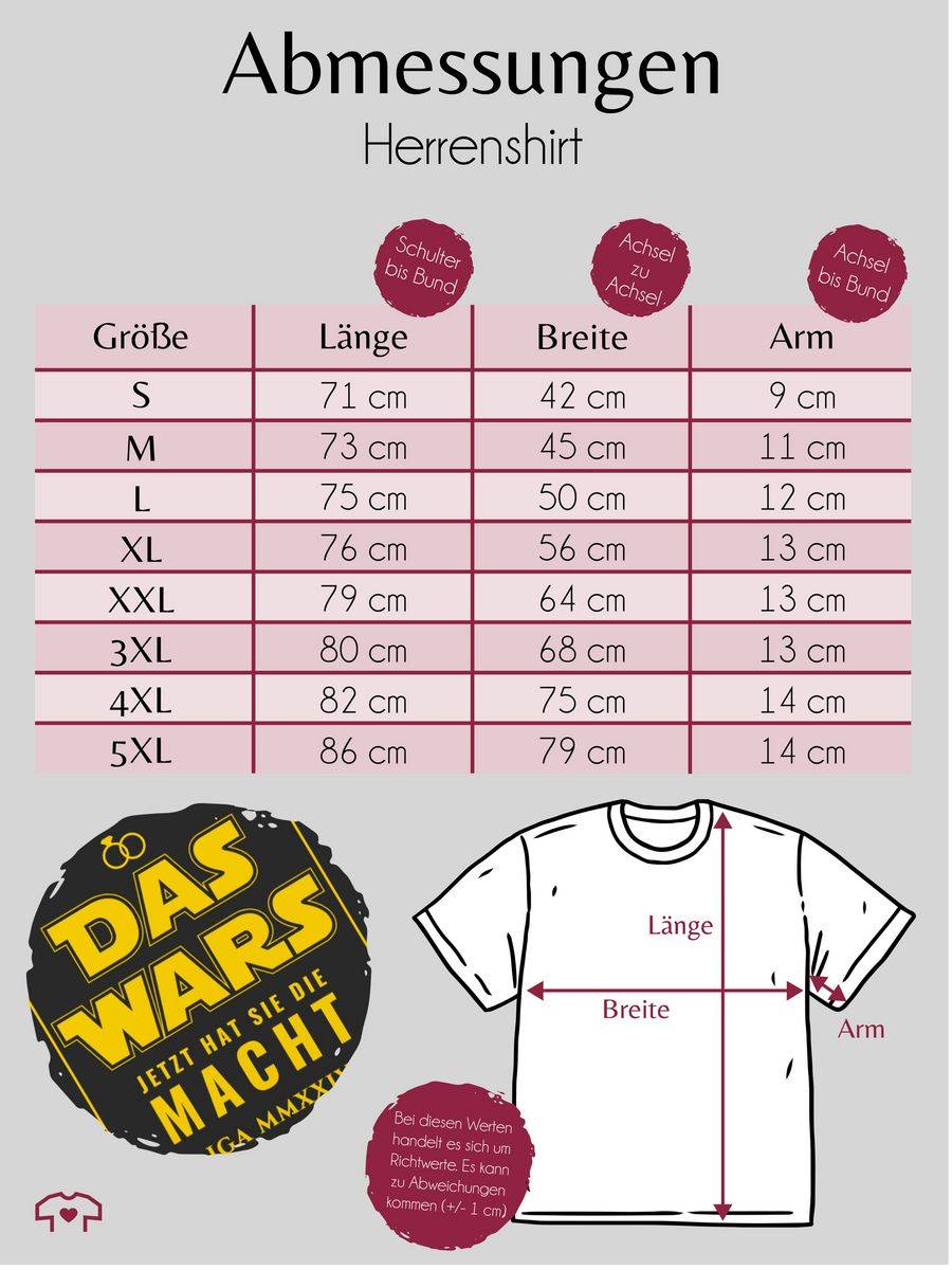 Shirtracer JGA 2024 Das Wars Jetzt hat sie die Macht: T-Shirt Gym Bag Shirtracer Weihnachtsangebot