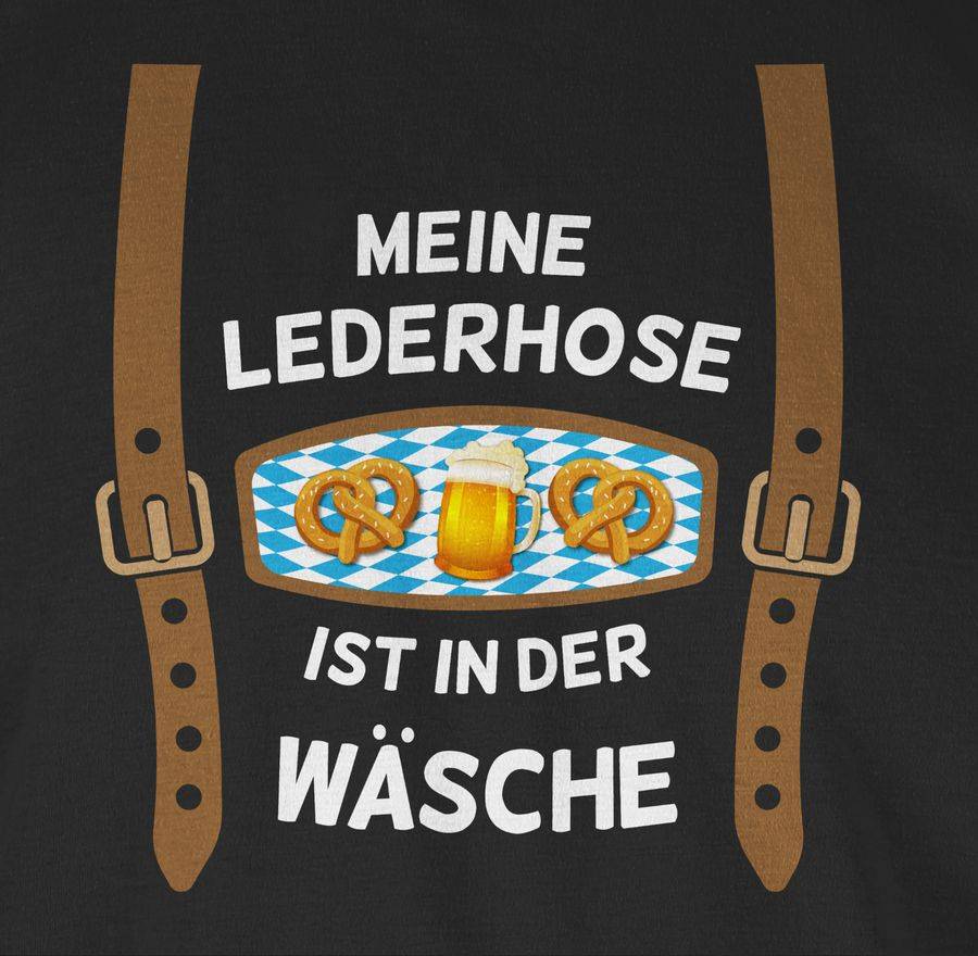 Shirtracer Meine Lederhose ist in der Wäsche Brezeln Shirts & Mehr Shirtracer Saisonale Angebote