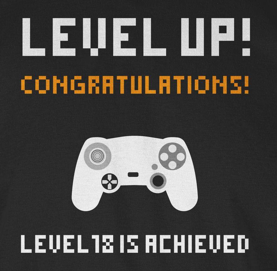 Shirtracer Achtzehn Gamer Level: Tshirt Turnbeutel Shirtracer Räumungsverkauf