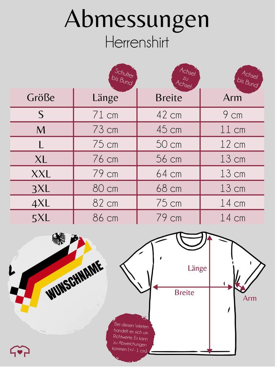 Shirtracer Deutschland Trikot mit Name und Nummer Germany: Tshirt Rucksack Shirtracer Sonderangebote