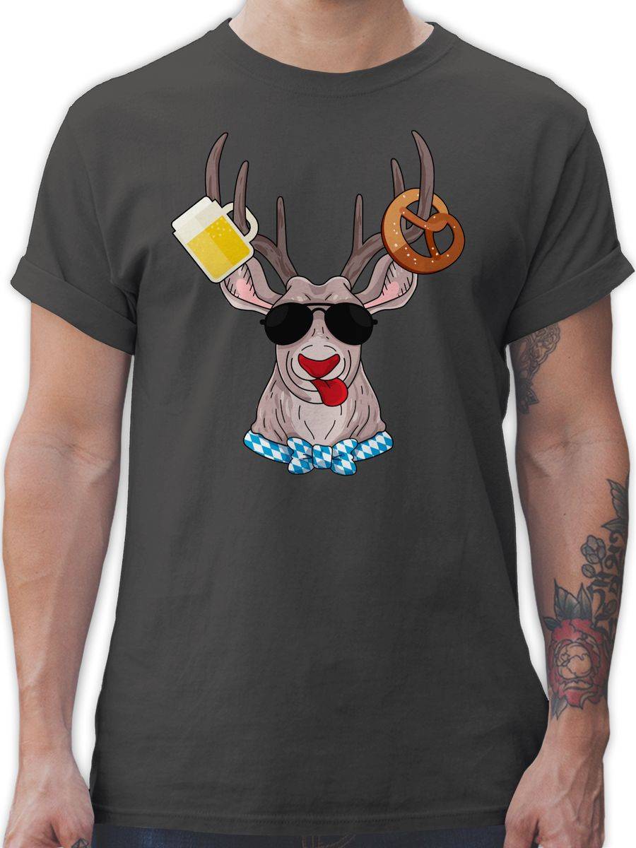 Shirtracer Oktoberfest Hirsch: T-Shirt Turnbeutel Shirtracer Kostenlose Rückgabe