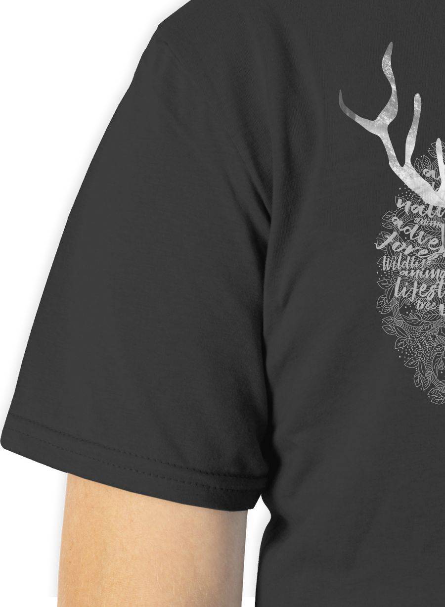 Shirtracer Hirsch Grau: Tshirt Rucksack Shirtracer Sonderangebot der Fabrik